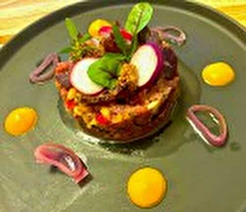Tartare de bœuf au Biltong