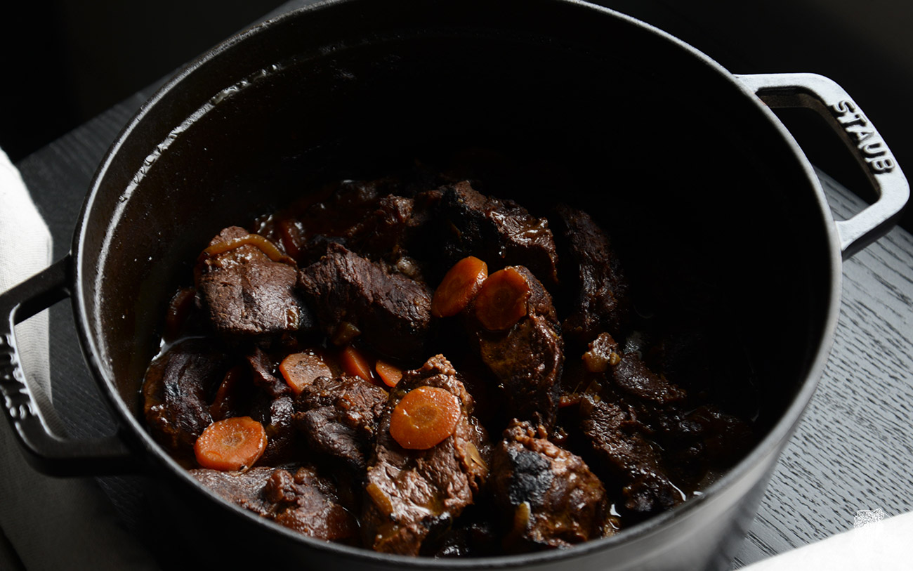 Daube de joue de boeuf en cocotte