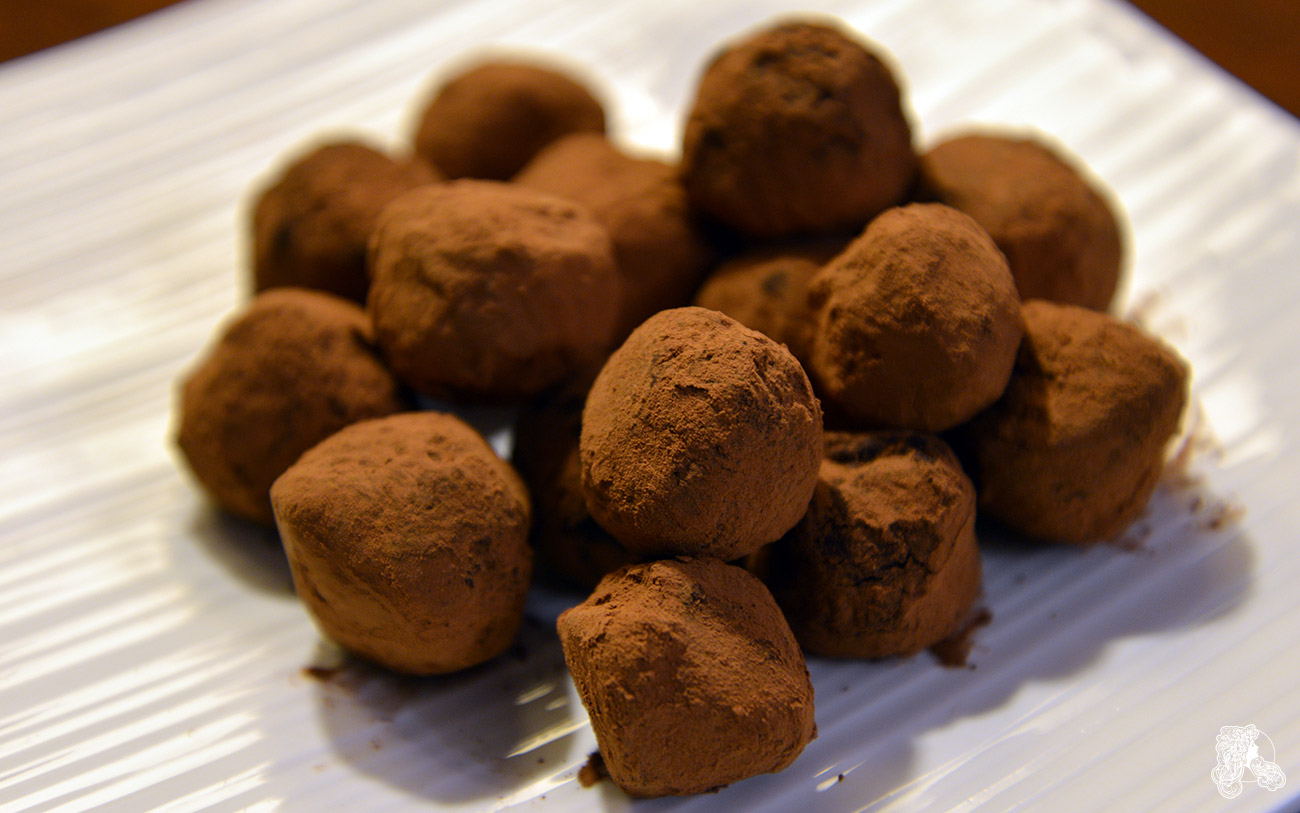 Truffes au chocolat noir