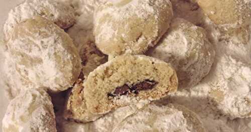 Boules de neige au coeur en chocolat (sans oeuf)