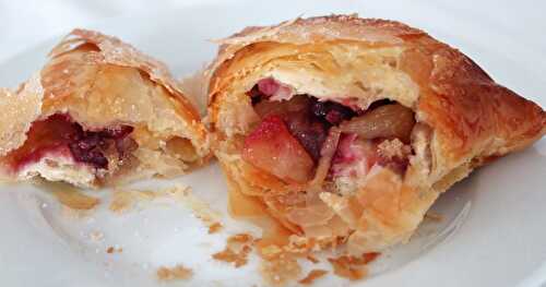 Chaussons pommes framboises à la pâte filo