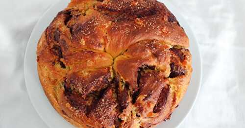 Couronne briochée au jus d'orange et au chocolat