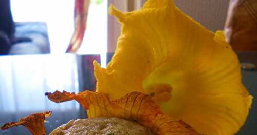Fleur en muffin courgette et noix