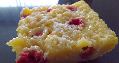 Fondant au chocolat blanc et aux framboises