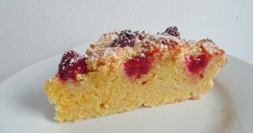 Gâteau à l'amande et aux framboises