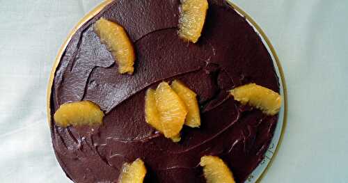 Gateau au chocolat, orange et fruit de la passion