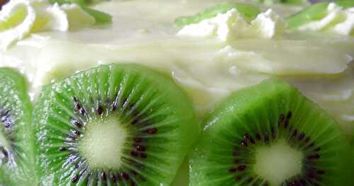 Gâteau chocolat blanc kiwis