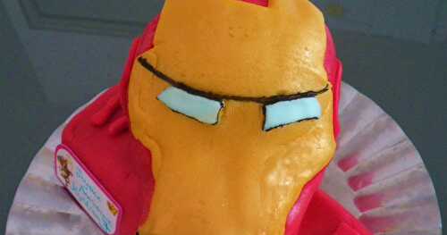 Gateau d'anniversaire Iron Man de mon Kikinou qui a 7 ans