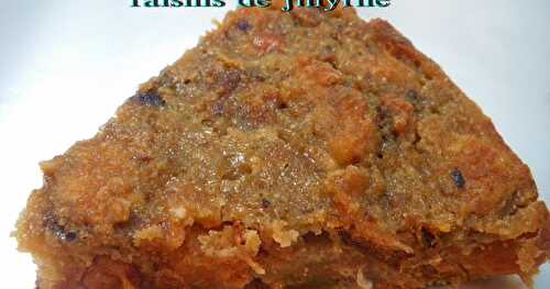 Pudding au pain de campagne et raisins secs