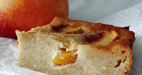 Pudding aux madeleines et nectarine