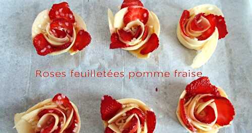 Roses feuilletées pomme fraise