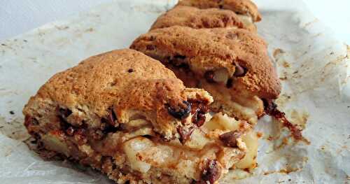 Scones au blé complet, aux poires et aux pépites de chocolat