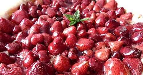 Tarte aux fraises et aux madeleines