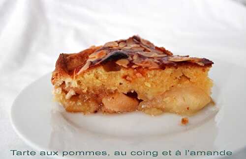 Tarte aux pommes, au coing et à l'amande