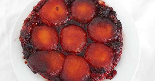 Tarte tatin pommes framboises