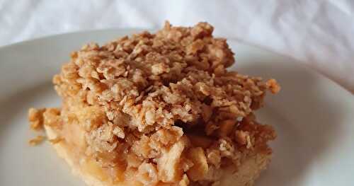 Carré aux pommes et crumble à l'avoine