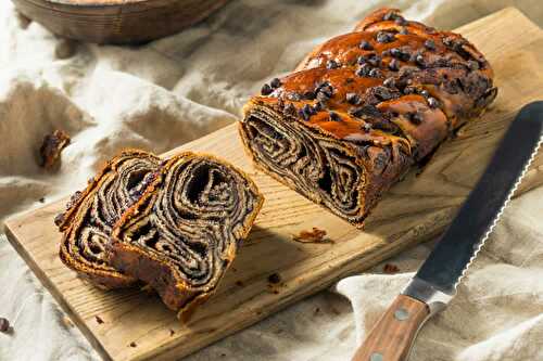 Brioche tressée au chocolat , un cake moelleux pour le petit-déjeuner