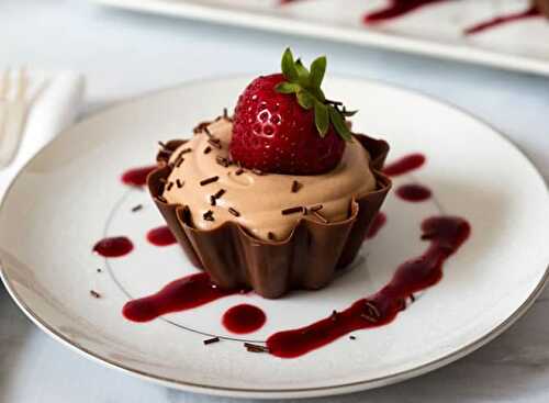 Dessert mousse chocolat à la crème - pour votre dessert ou collation