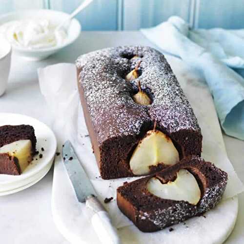 Gâteau aux poires au chocolat - un délicieux cake, moelleux et très original