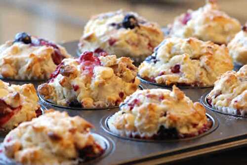 Moelleux aux framboises et chocolat - muffin pour goûter ou dessert.