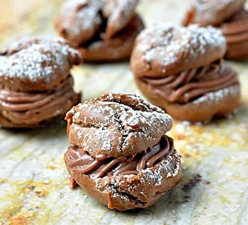 Petits choux à la crème au chocolat - gâteau au chocolat très fondant