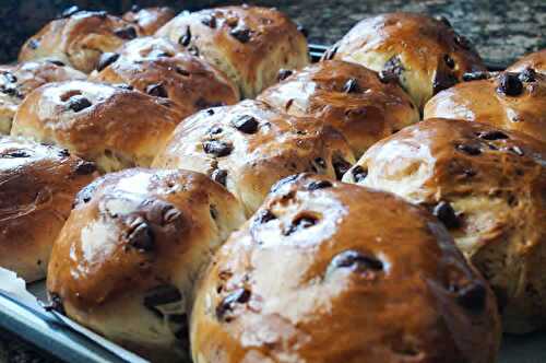 Recette brioches aux pépites de chocolat - pour petit déjeuner.