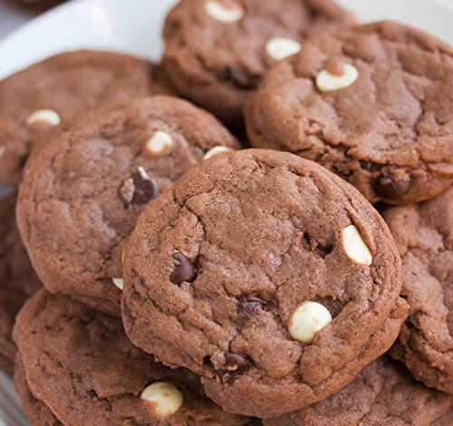 Recette cookie aux trois chocolats - biscuits pour votre gouter.