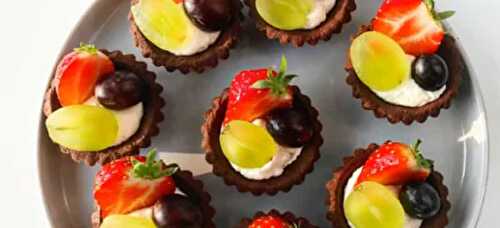 Recette mini tarte chocolat aux fruits - des petits gâteaux pour dessert