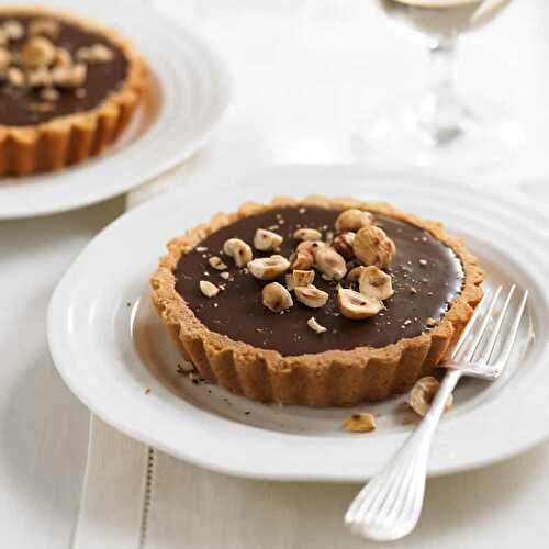 Tartelette avec ganache chocolat - un bon dessert pour vous.