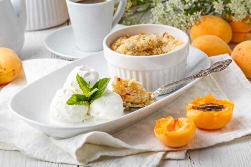 Crumble aux abricots : Le dessert en moins de 30 minutes pour 4 personnes