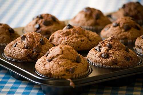 Muffin aux pépites chocolat moelleux fait maison : gâteau parfait pour votre goûter