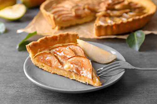 Tarte amandine aux poires : tarte fine à l'ancienne