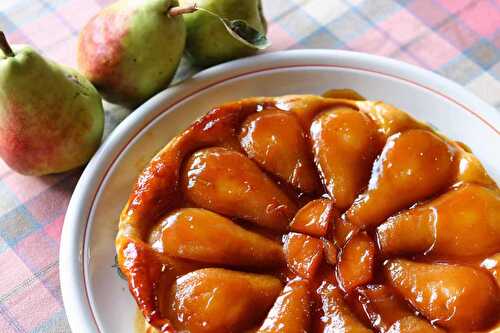 Gâteau aux poires renversé et au caramel : pour impressionner vos invités.