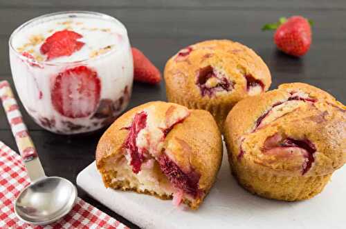 Muffins à la fraise : parfaits pour les matins