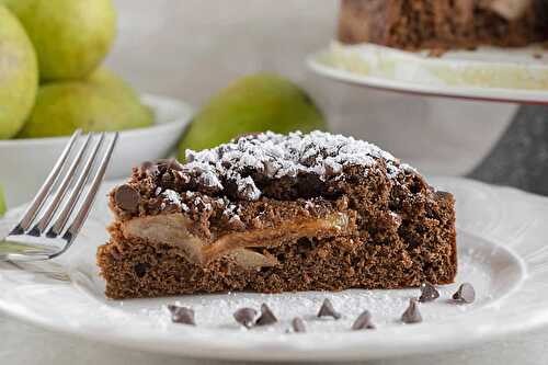 Fondant chocolat poires  : gâteau sain et très gourmand !