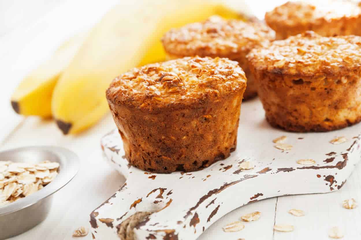 Muffins à la banane et avoine : le moelleux healthy !