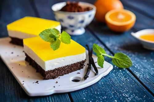Cheesecake mascarpone et gelée d'orange un vrai délice pour votre dessert.