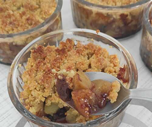 Crumble aux pommes et chocolat