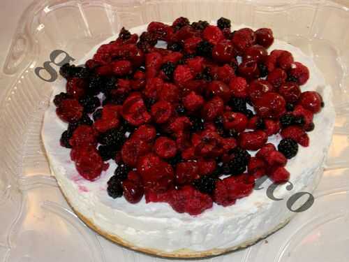 Bavarois au fromage blanc et fruits rouges