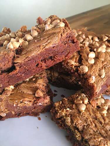 Brownie aux pépites de chocolat blanc et pâte de spéculoos