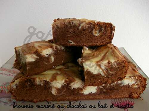 Brownie marbré au chocolat au lait et ricotta