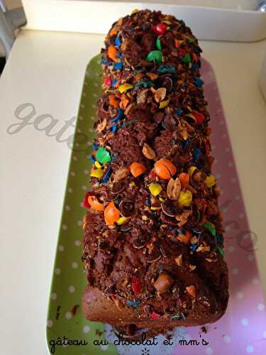 Cake au chocolat et mm's