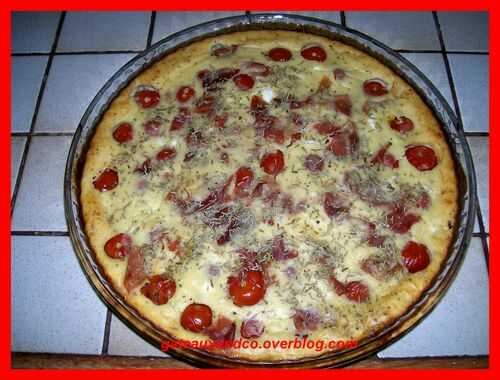 Clafoutis de tomates cerises à la brousse