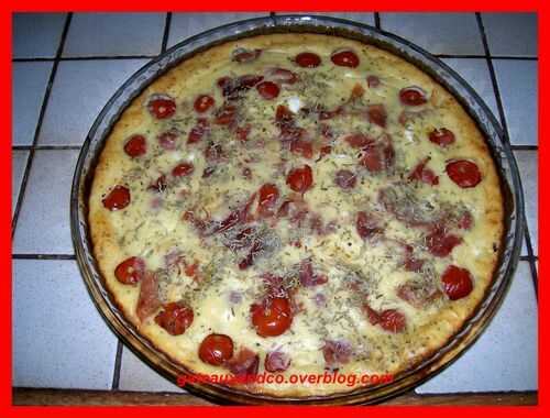 Clafoutis de tomates cerises à la brousse