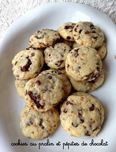 Cookies au pralin et pépites de chocolat