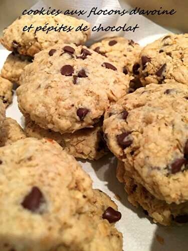 Cookies aux flocons d'avoine et pépites de chocolat