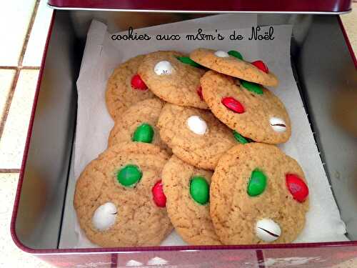 Cookies aux M&m's de Noël