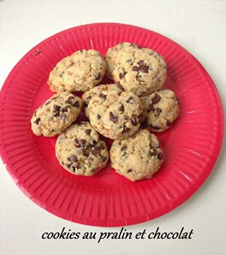 Cookies pralin et chocolat