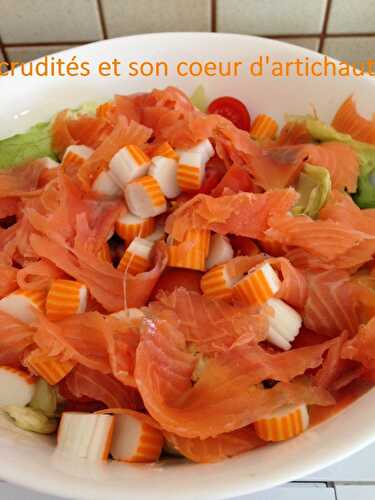 Crudités et son coeur d'artichaut