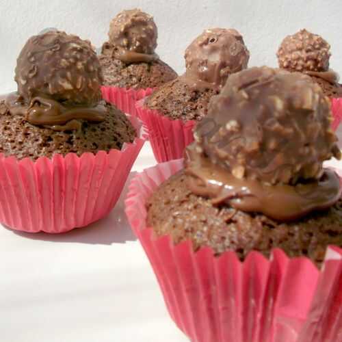 Cupcakes ferrero rocher et nutella